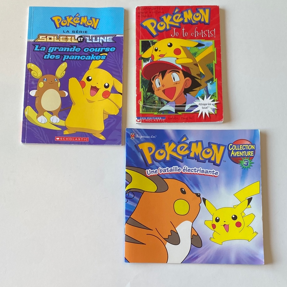 Scholastic Pokémon Book Trio with Pikachu and Raichu